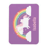 かわいい飛んでいるユニコーンとレインボーマグネット|過去記事 マグネット (縦)