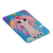 かわいい飛んでいるユニコーンのかわいい絵を描ズ マグネット (右側)