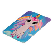 かわいい飛んでいるユニコーンのかわいい絵を描ズ マグネット (左側)