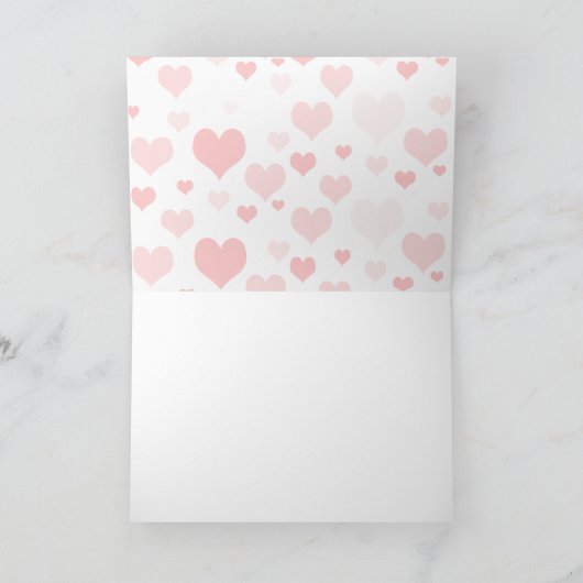 かわいい飛んでいる豚のバレンタインカード シーズンカード (内部)