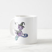 かわいい飛んでいる魔女猫 |飛行の時間 コーヒーマグカップ (正面左)