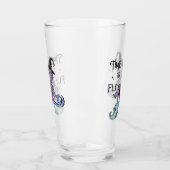 かわいい飛んでいる魔女猫 |飛行の時間 タンブラーグラス (左)