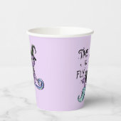 かわいい飛んでいる魔女猫 |飛行の時間 紙コップ (左)