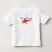 かわいい飛行ヘリコプターの子供用Tシャツ トドラーTシャツ (正面)