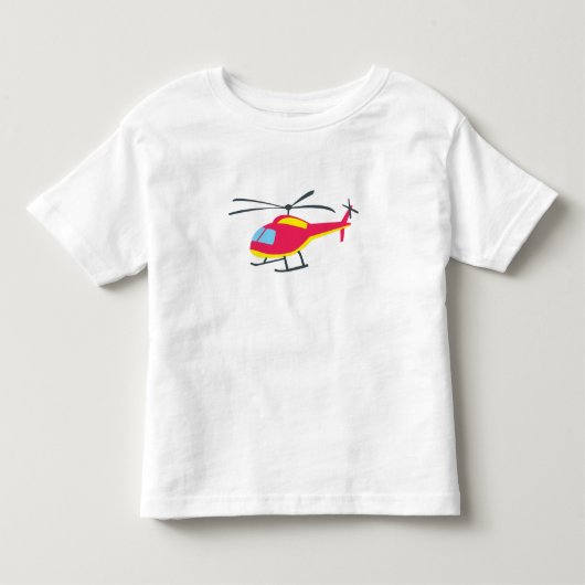 かわいい飛行ヘリコプターの幼児用Tシャツ トドラーTシャツ (正面)