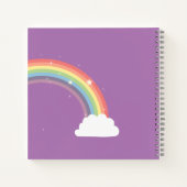 かわいい飛行ユニコーンと虹の少女のスケッチブック ノートブック (裏面)
