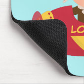 かわいい飛行士ボーイフライトアドベンチャー子供へ マウスパッド (コーナー)