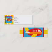 かわいい飛行機の交通機関のテーマはギフトをからかいます スキニー名刺 (正面/裏面)