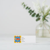 かわいい飛行機の交通機関のテーマはギフトをからかいます スキニー名刺 (スタンド正面)