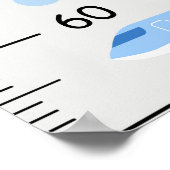 かわいい飛行機の成長チャートCm ポスター (角)