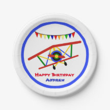 かわいい飛行機の男の子の誕生日パーティー