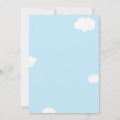 かわいい飛行機の赤ちゃんシャワー推定右プライスゲーム 招待状 (裏面)