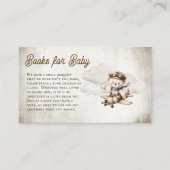 かわいい飛行機テディベアベビー エンクロージャーカード (正面)