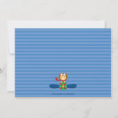 かわいい飛行機パイロットの男の子の誕生日パーティー招待状 招待状 (裏面)