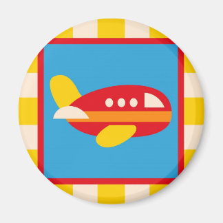 かわいい飛行機輸送テーマキッズギフト マグネット