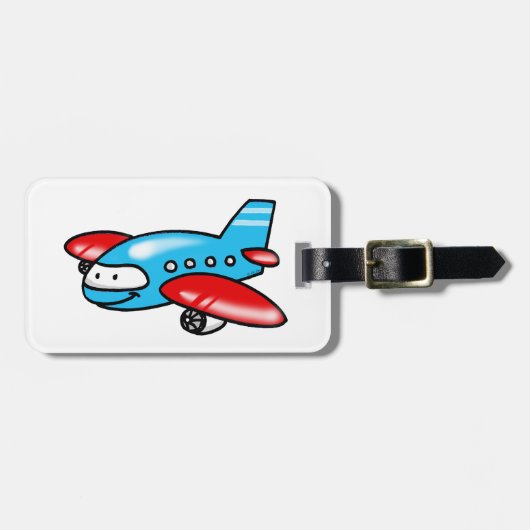 かわいい飛行機 ラゲッジタグ (正面横)