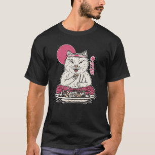 かわいい食べすし寿司ねこアニマル日本フードペット3 Tシャツ
