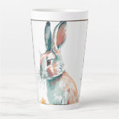 かわいい食べハムスターのニンジンデザインマグ カフェラテマグ (正面)