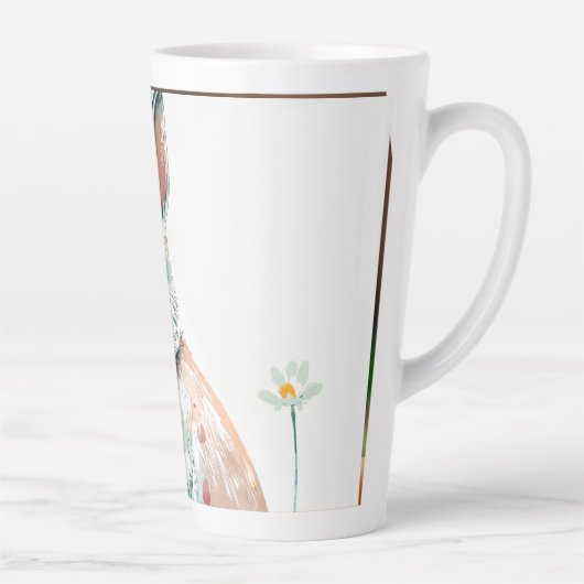 かわいい食べハムスターのニンジンデザインマグ カフェラテマグ (右)