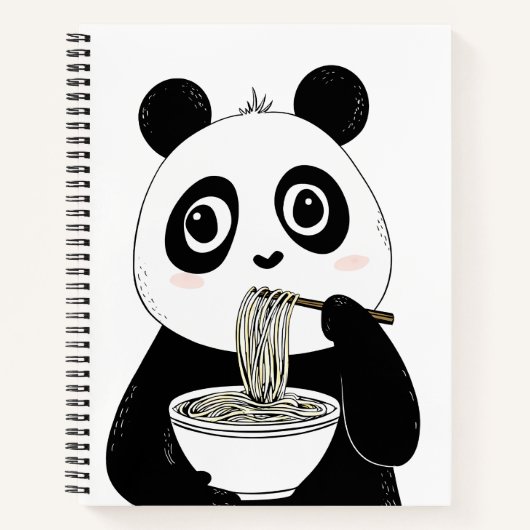かわいい食べパンダうどん ノートブック (正面)
