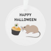 かわいい食べマウスのハロウィーン眼球カップケーキ オーナメント (正面)
