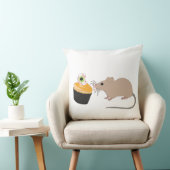 かわいい食べマウスのハロウィーン眼球カップケーキ クッション (椅子)