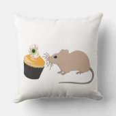 かわいい食べマウスのハロウィーン眼球カップケーキ クッション (裏面)