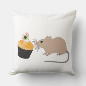 かわいい食べマウスのハロウィーン眼球カップケーキ クッション (正面)