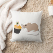 かわいい食べマウスのハロウィーン眼球カップケーキ クッション (ブランケット)
