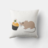 かわいい食べマウスのハロウィーン眼球カップケーキ クッション (裏面)