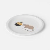 かわいい食べマウスのハロウィーン眼球カップケーキ ペーパープレート (アングル)