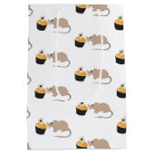 かわいい食べマウスのハロウィーン眼球カップケーキ ミディアムペーパーバッグ (裏面)