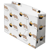 かわいい食べマウスのハロウィーン眼球カップケーキ ラージペーパーバッグ (裏面アングル)