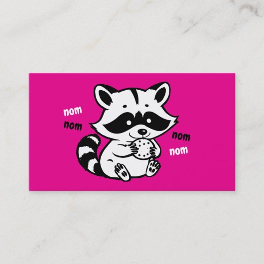 かわいい食べラクーンベーキング 名刺 (正面)