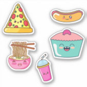 かわいい食べ物のステッカー シール (正面)