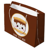 かわいい食べ物のパーティー ラージペーパーバッグ (裏面アングル)