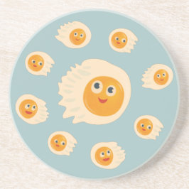 かわいい食べ物の子どもたち コースター