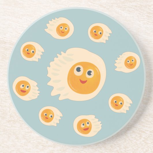 かわいい食べ物の子どもたち コースター (正面)