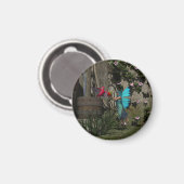 かわいい食べ物を与え妖精の鳥 マグネット (正面/裏面)