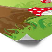 かわいい食べ物クマの蜂蜜 ポスター (角)