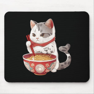 かわいい食べ物ネコキャットラーメン日本の食べ物 マウスパッド