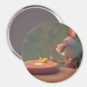 かわいい食べ物ネズミのチーズ マグネット (正面/裏面)