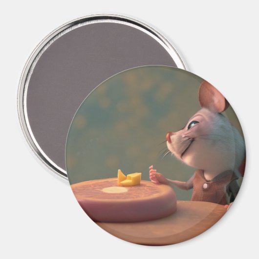 かわいい食べ物ネズミのチーズ マグネット (正面/裏面)