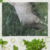 かわいい食べ羊の葉キッチンタオル キッチンタオル (折り畳み)