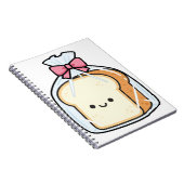 かわいい食パンのかわいいイラスト ノートブック (右側)