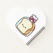 かわいい食パンのかわいいイラスト ノートブック (裏面)