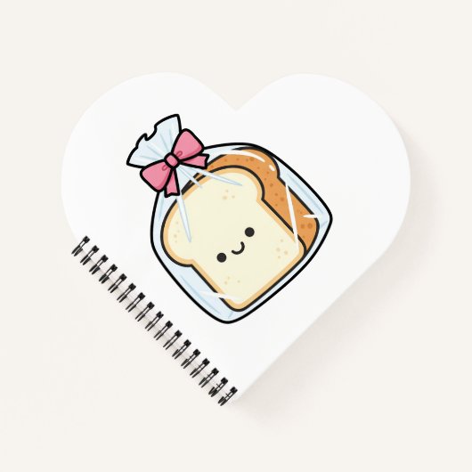 かわいい食パンのかわいいイラスト ノートブック (正面)