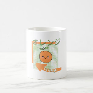 かわいい食品 – かわいいオレンジ、オレンジ、緑 コーヒーマグカップ