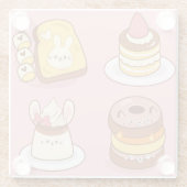 かわいい食品 ガラスコースター (裏面)