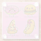 かわいい食品 ガラスコースター (裏面)